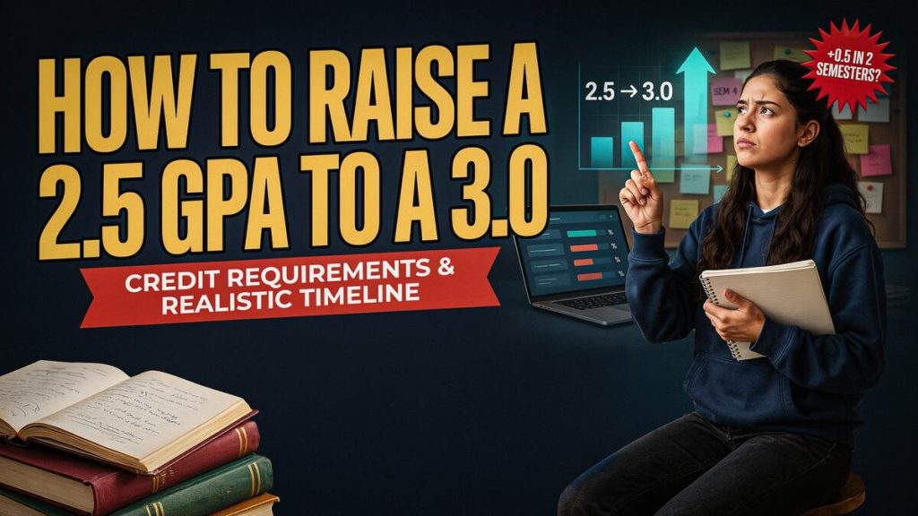 How to Raise a 2.5 GPA to a 3.0 Credit Requirements and Realistic Timeline - How to Raise a 2.5 GPA to a 3.0